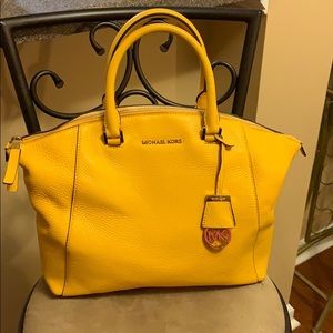 Michael Kors yellow Riley Large Satchel